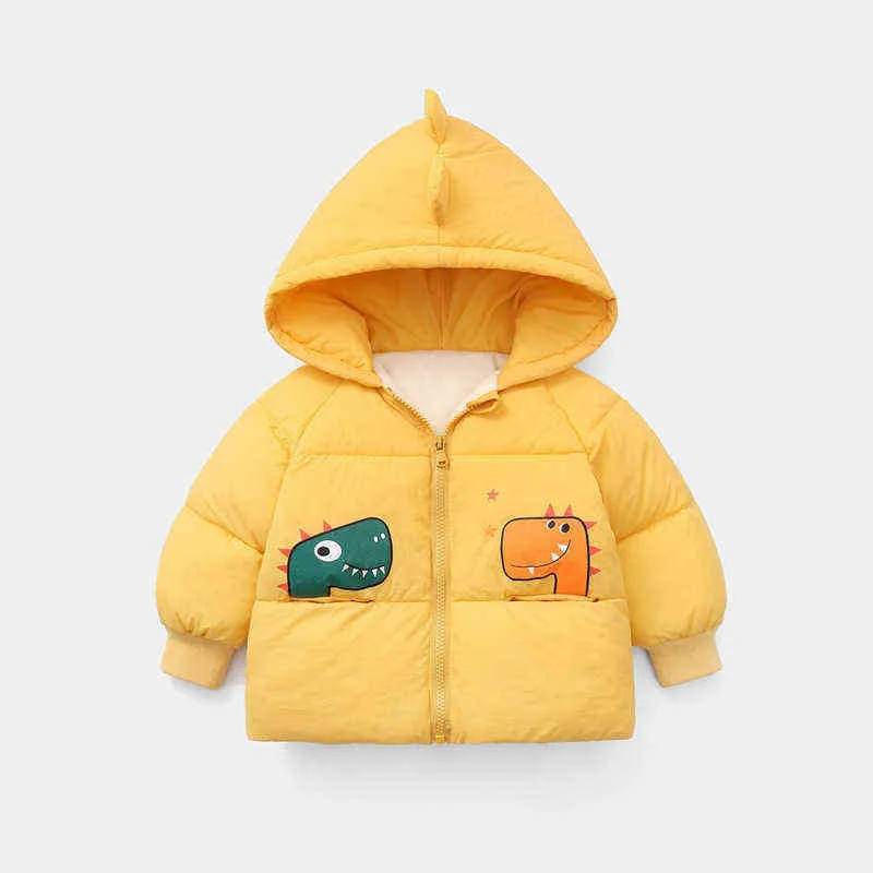 Parka invernale Bambini Giacche in cotone ragazze Cappotti caldi in velluto spesso Piumino bambini Baby Cartoon Capispalla Ragazzi Soprabito 211222