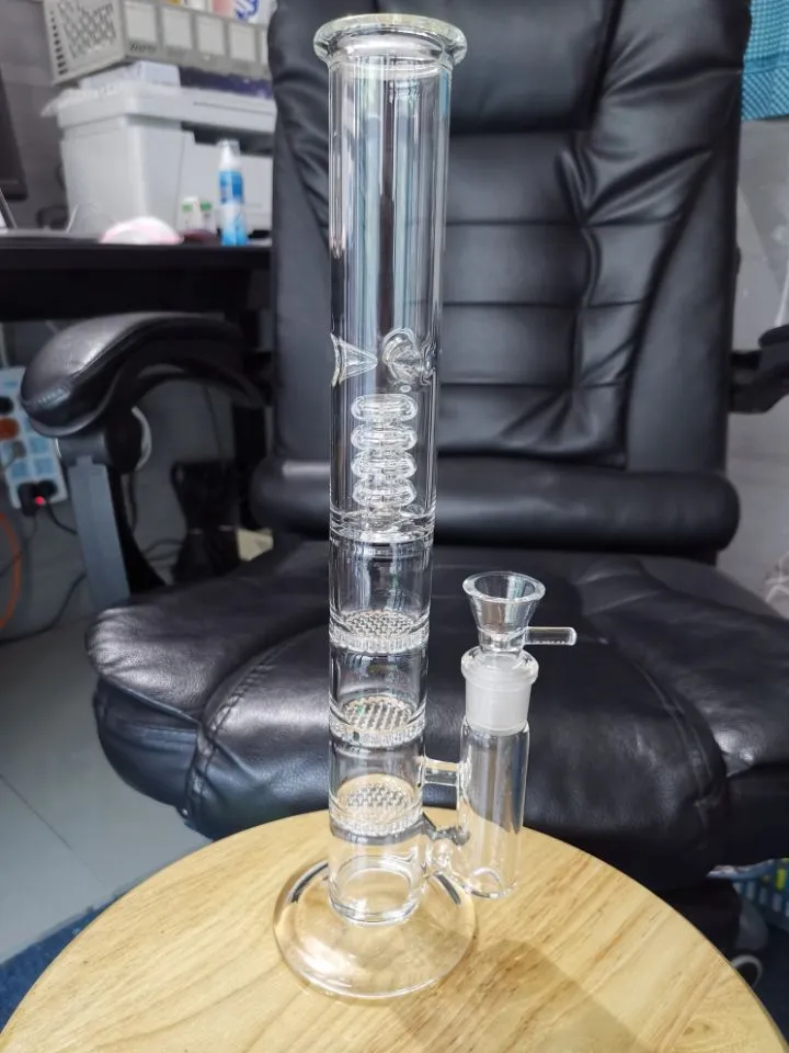 Bong Dab Rig Conduites d'eau Verre épais nid d'abeille Perc Bleu vert rouge Bongs Heady Pipe en verre cire huile Rigs Joint 18.8mm Bol en verre batmans chaud