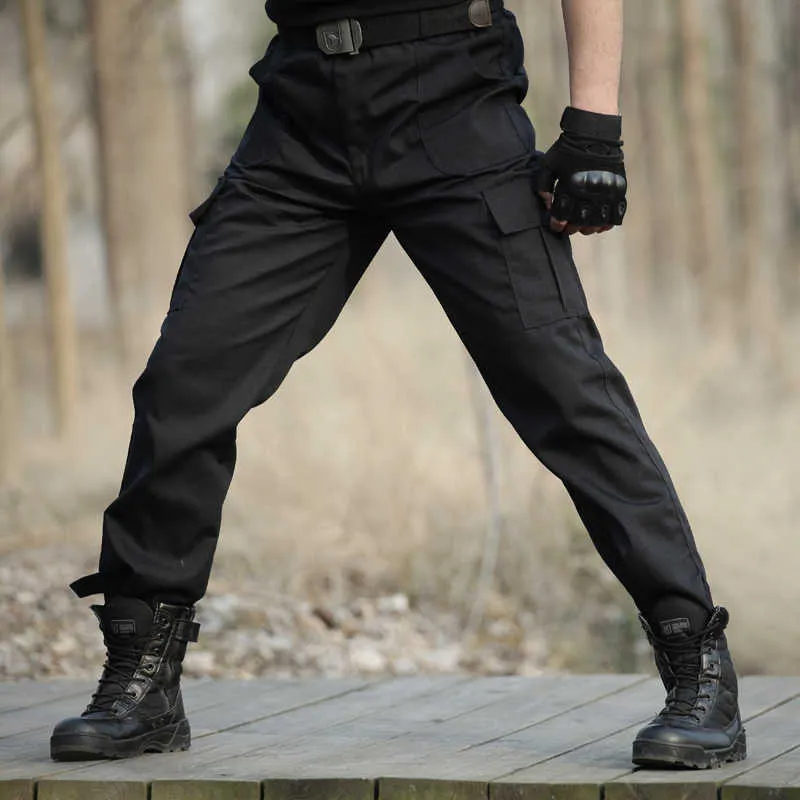 WZIKAI Pantaloni Cargo Uomo Elasticizzati In Vita – Leggeri, Tasche Multiple – Colore Cachi, Taglia XL - 3