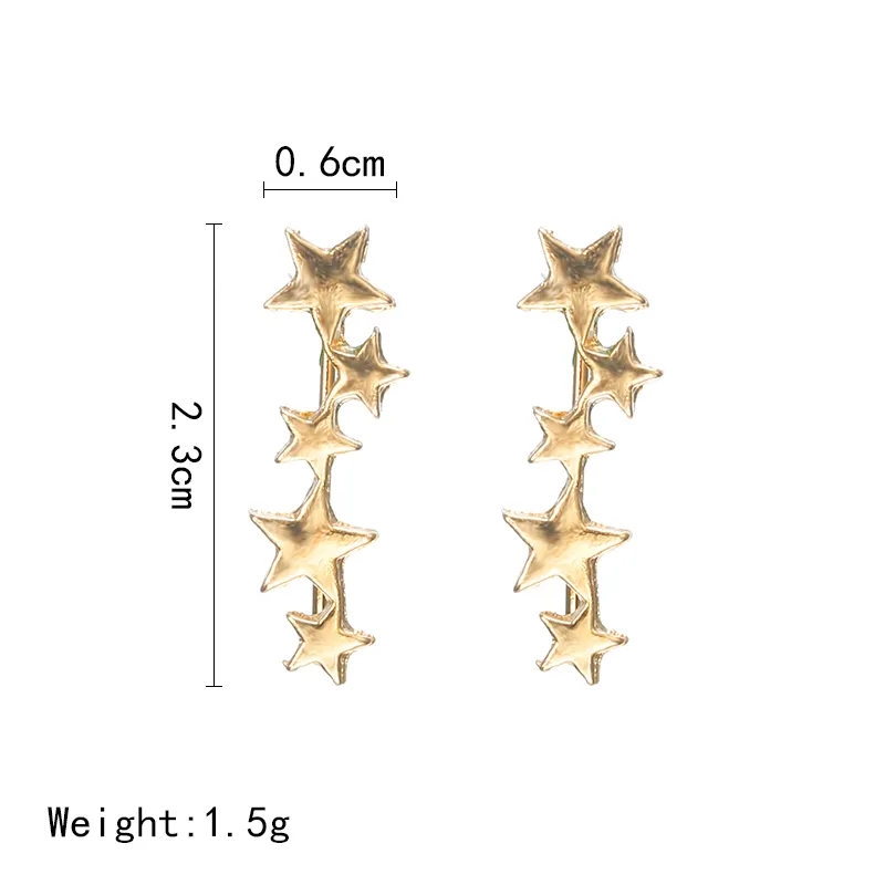 Mond-Stern-Ohrkletterer, winzige Stern-Mond-Ohrstecker für Frauen, jeden Tag, Teenager, Muttertag, himmlisches Geburtstagsgeschenk, Schmuck, Ohrring 6606899