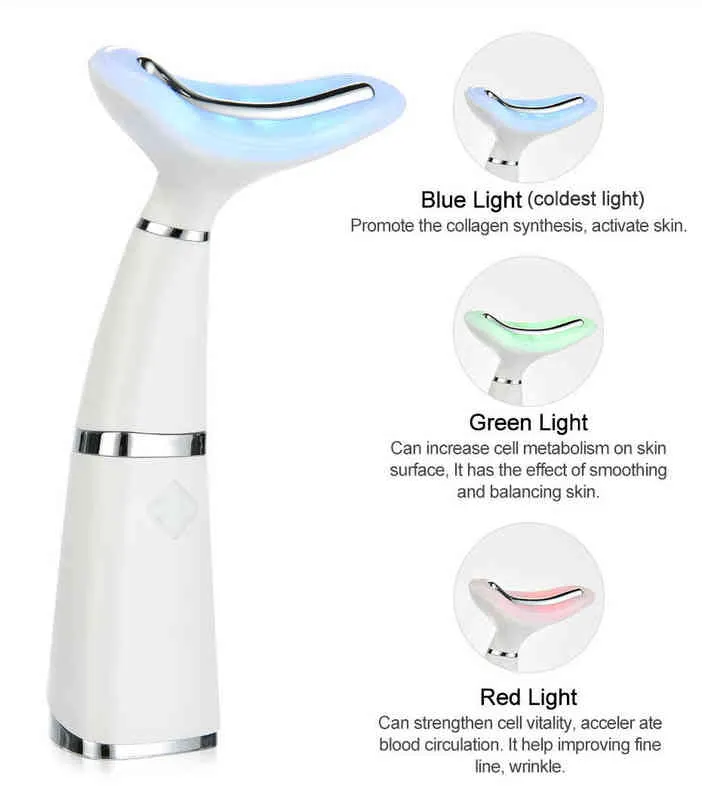 LED PON NECK MASSAGER تقلل من التجاعيد تشديد الجلد مزدوج الذقن الجمال الجمال جهاز مكافحة الجمال 2201212415765