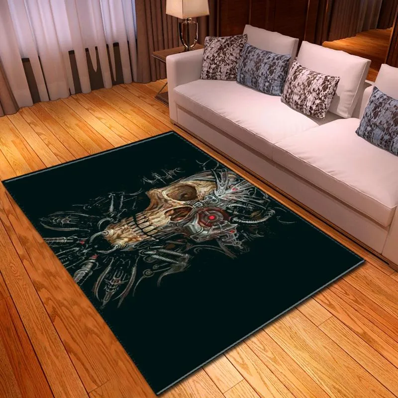Dywany Halloweenowe czaszki dywan dekoracyjny Przerażony matę nastolatków pokój indywidualność Floormat Bedside Dals187p