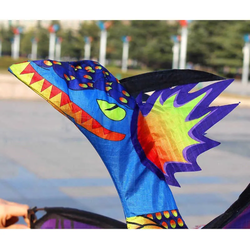 2020 novo 3d dragão kite 100m linha única com cauda pipas ao ar livre divertido brinquedo kite crianças crianças família esportes ao ar livre brinquedo y0616