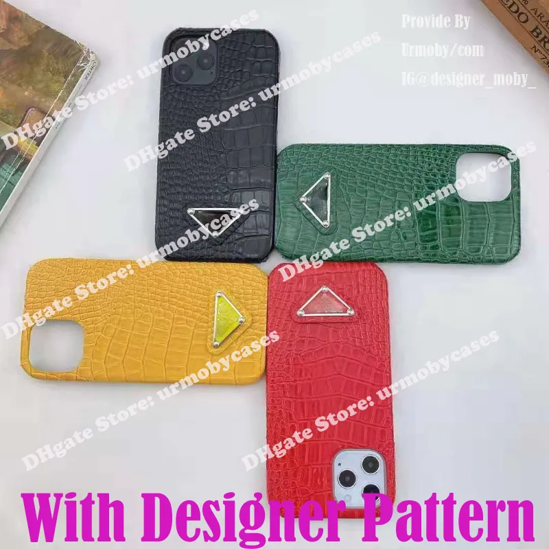 Custodia telefono P Designer iPhone 12 Pro Max 11 XR XS 7 8Plus Crocodile Skin Texture PE Cover telefono cellulare PU 56071414182019