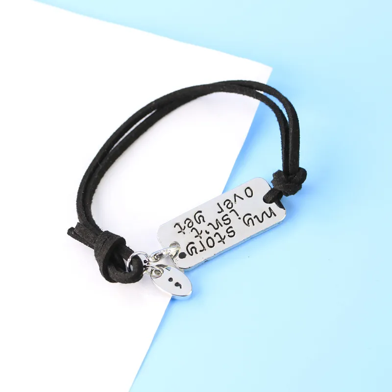 Lettre mon histoire bracelets de charme encourageant bracelet bracelet bracelet bracelet bracelet pour femmes hommes mode juive de mode et sable