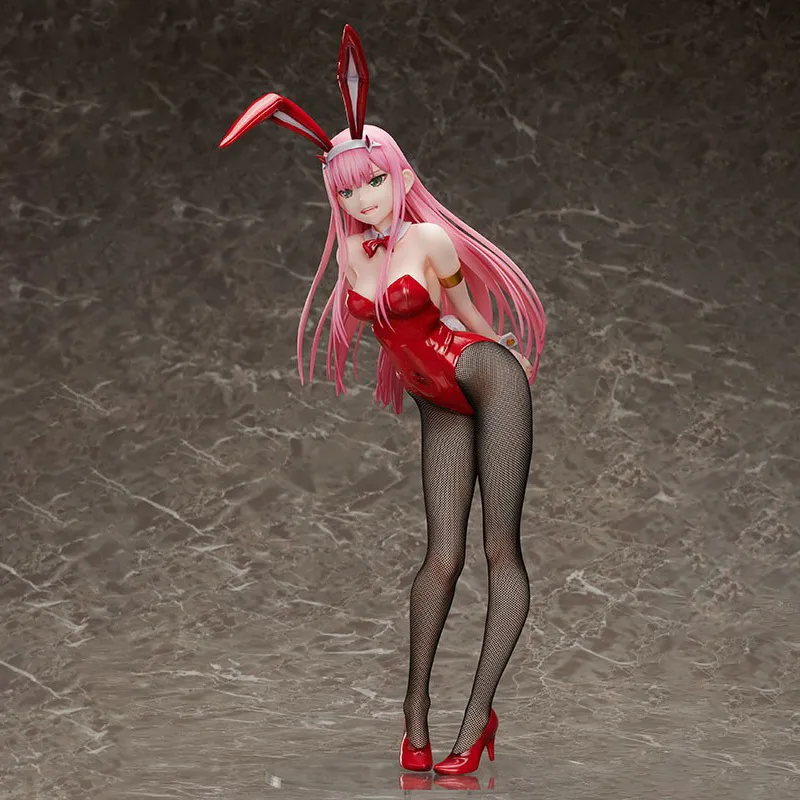 Bunny Girl 45cm Freeing Darling In The Fran Zero Two Bunny PVC Action Figur Leksak Anime Sexig Girl Modlection Doll Presents X0503