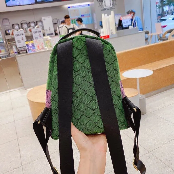 Brand 22SS Letter Printing Design Female Mini Backpack European and American Fashion Student High Capacity Women's Travel Bag239E