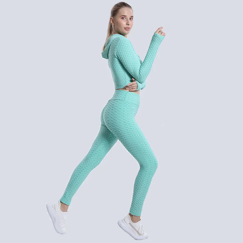 Womens Tracksuits Tracksuits Womens Designer Moda Yoga Wear Active Set Outfit para Mulher Com Capuz Camisetas Top Sport Leggings Casual Ginásio Treino Terno Tech Fl