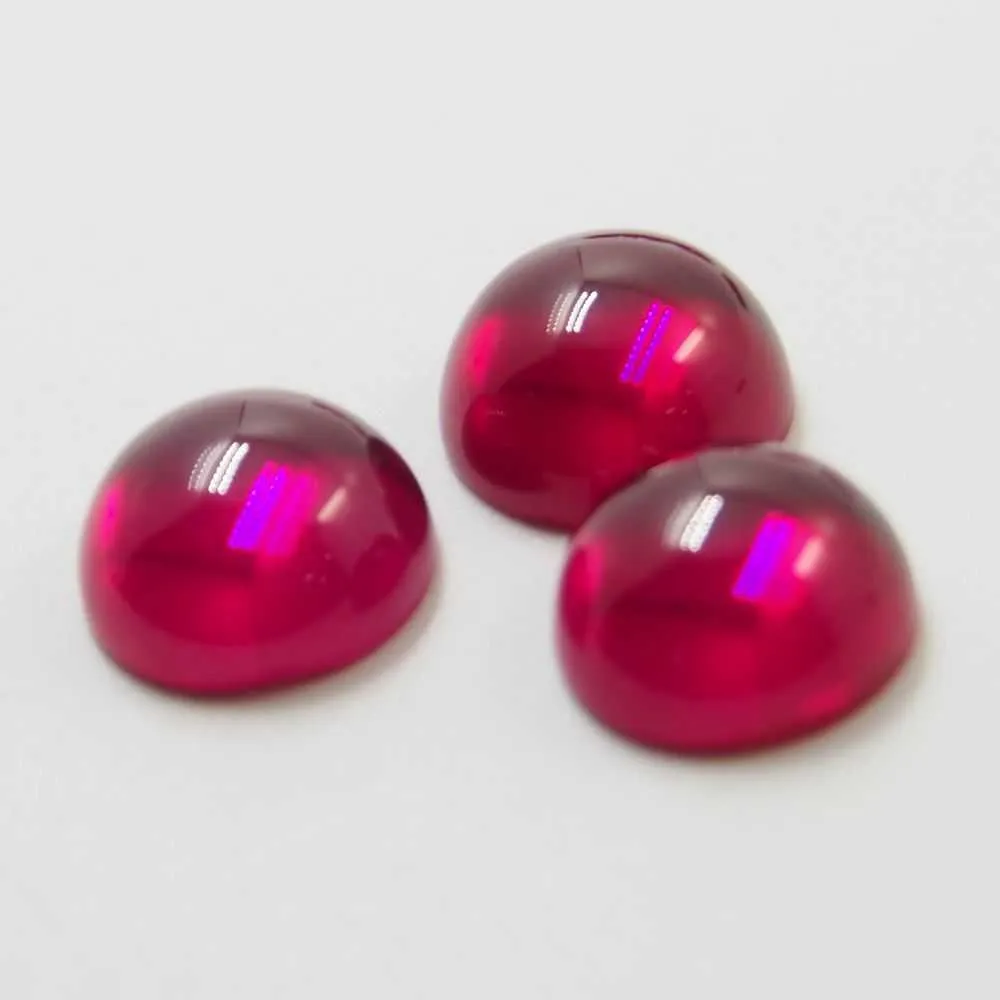 5mm 30 pièces/beaucoup meilleure qualité rond Flatback Cabochon corindon rubis pierre précieuse pour bijoux H1015