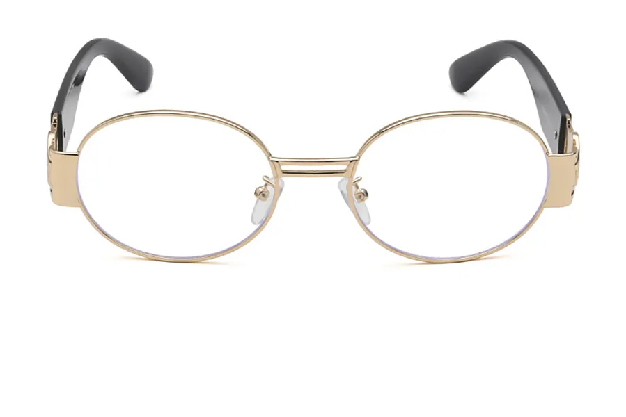 2023 럭셔리 최고 품질의 클래식 조종사 라운드 선글라스 디자이너 브랜드 패션 남성 여성 태양 안경 안경 금속 유리 렌즈 W208F