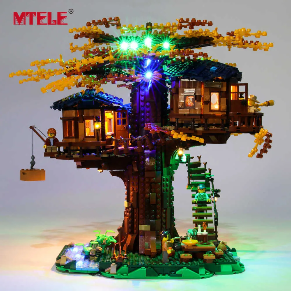 Mtele Brand LED Light Up Kit för 21318 Idéer Serie Tree House Q0624