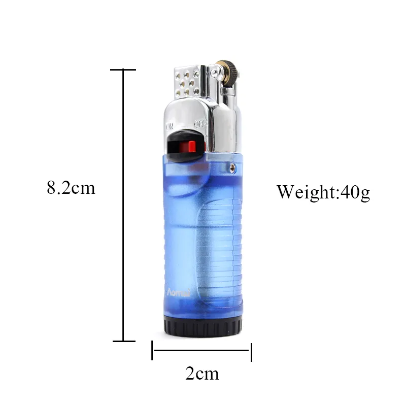 Butane Gas Type Lighter Revestible Flame Flame flotante Funny Funny Magic Lightter