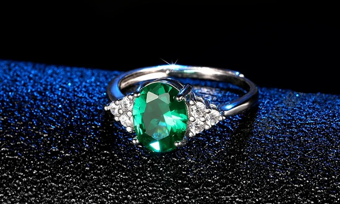 Кольца с зеленым овальным цирконом и лабораторным изумрудом для женщин, обручальное кольцо из 100% настоящего стерлингового серебра 925 пробы с драгоценным камнем, женские свадебные украшения Gift250S