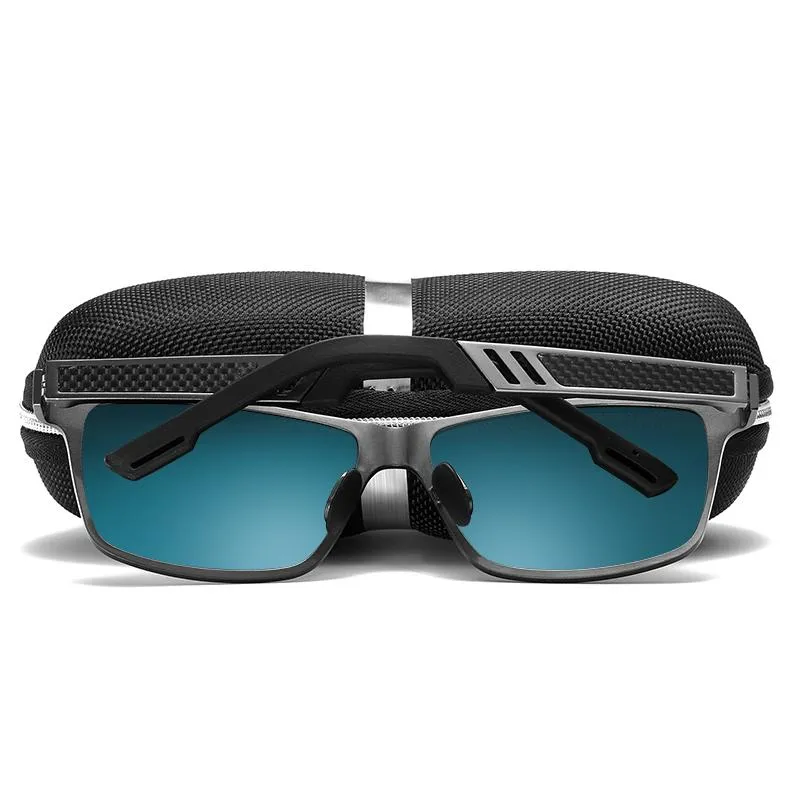 Sonnenbrille Herren polarisierte klassische Pilot-Sonnenbrille Anti-Blend-Blend-Brillen Aluminium Magnesium Rahmen234m