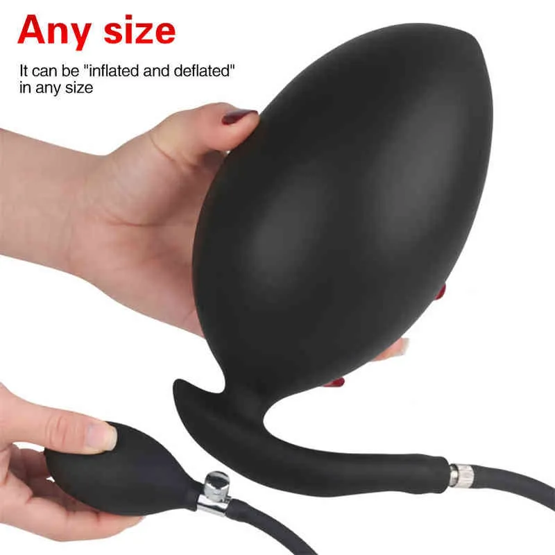 NXY Juguetes anales Super Grande Inflable Big Butt Plug Bomba Dilatador Masajeador Ampliable Sin Vibrador Bolas Sexo para Mujeres Hombre Gay12167362868