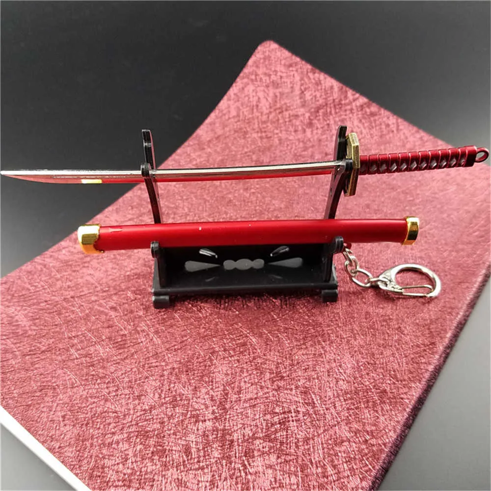 قطعة واحدة خاصة Roronoa Zoro Sword Keychains Buckle with Toolsher Scabbard Katana Saber Car Keains Gift Keyrings Q053 G107196961