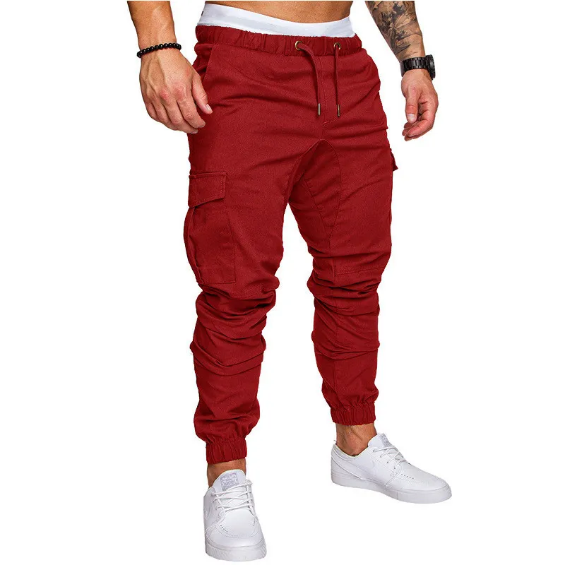 Harem Pantolon Erkekler Joggers Hip Hop Kargo Pantolon Birçok Cepler Gençlik Pantolon Siyah Taktik Rahat Moda Sweatpants Pantolon Boyutu 38