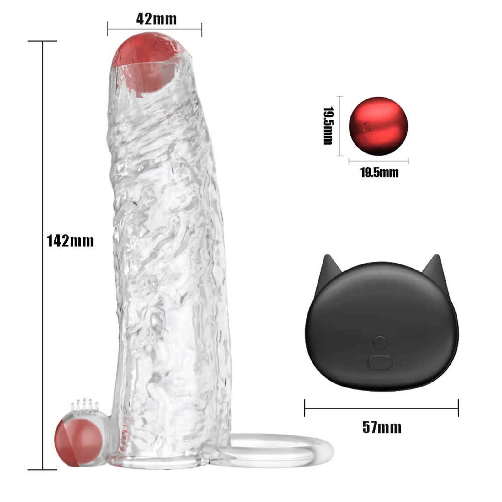 NXY godes mâle pénis vibrant anneau manchon pour Dick retard éjaculation élargissement coq couverture Sex Toys 1127