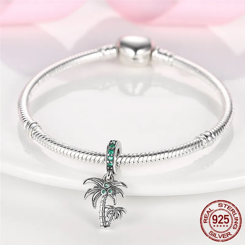 925 Sterling Silver Charm Bead Fit Oryginalny Pandora Charms Bransoletka DIY Sea Earth Earth Letnia kolekcja Kobiet biżuterii prezent 253Z