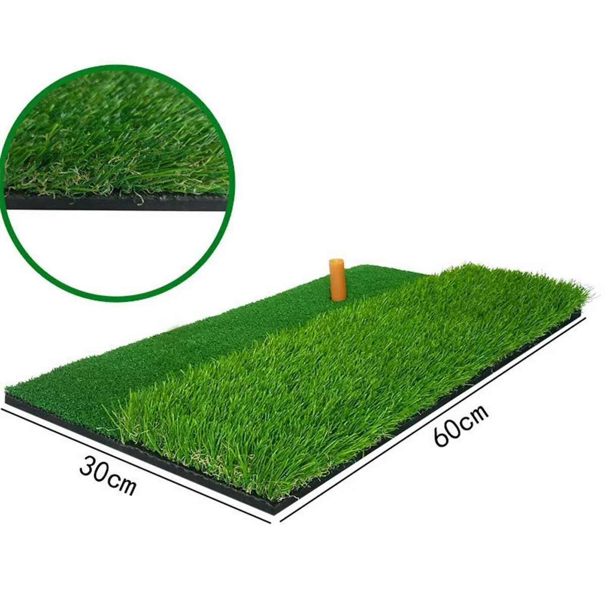 60x30 cm Golfmatte Swing Stick Übung Nylon Long Grass Gummi -Kuschel -T -Shirt Innen im Freien im Freien Accessoire Home Gym Fit2509303