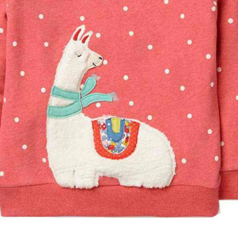 SAILEROAD coton mouton broderie enfants sweats à capuche pour petites filles vêtements printemps enfants à manches longues chemises 211111