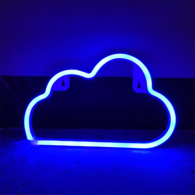 Cloud Design Insegna al neon Luce notturna Arte Luci decorative Lampada da parete in plastica bambini Baby Room Illuminazione natalizia Festa di Natale LED Stri251y
