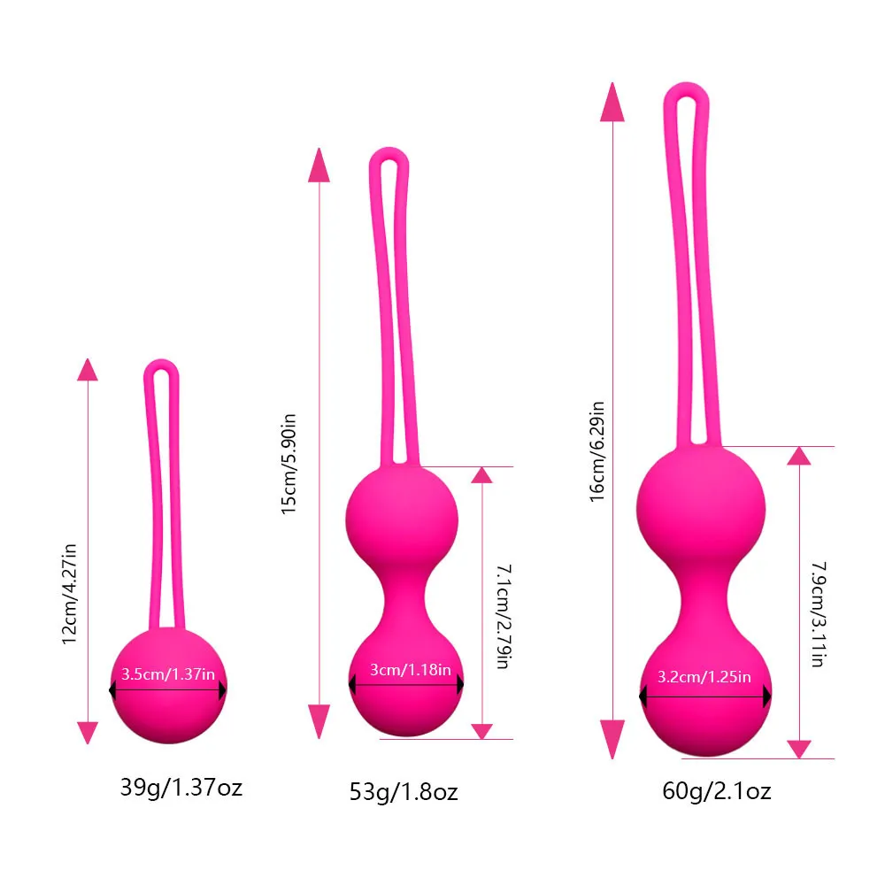 Sex Adult toys Female silicone vaginal ball sex training safety Chinese Ben 10 Kegel stretching exercise 1012