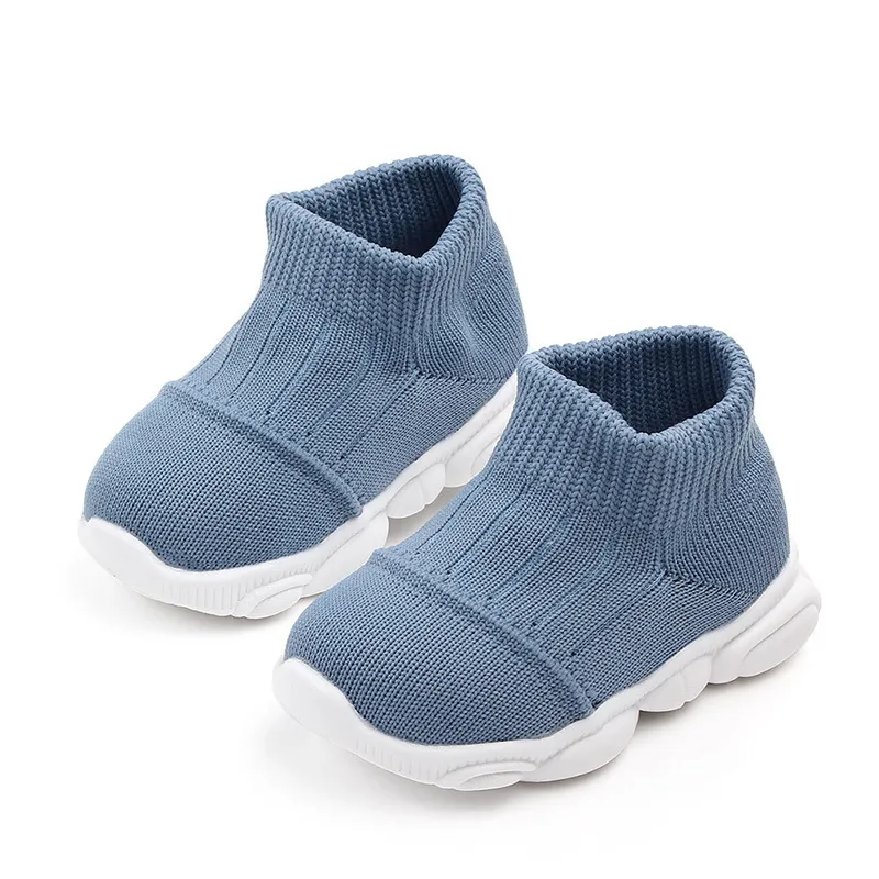 Zapatos de bebé de Color sólido para niños, zapatos informales de algodón transpirable de suela blanda para niños, zapatos de malla de aire para niños y niñas, zapatillas de deporte 210329