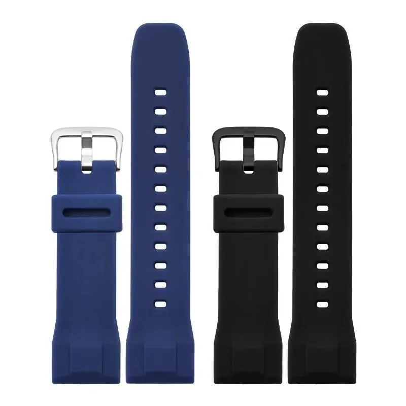 Dla Casio PRG-650 PRW-6600Y-1A9 PRG600 610 Silikon Watchband Waterproof Wymień guma 24 mm czarny niebieski pasek zegarkowy Akcesoria 2599
