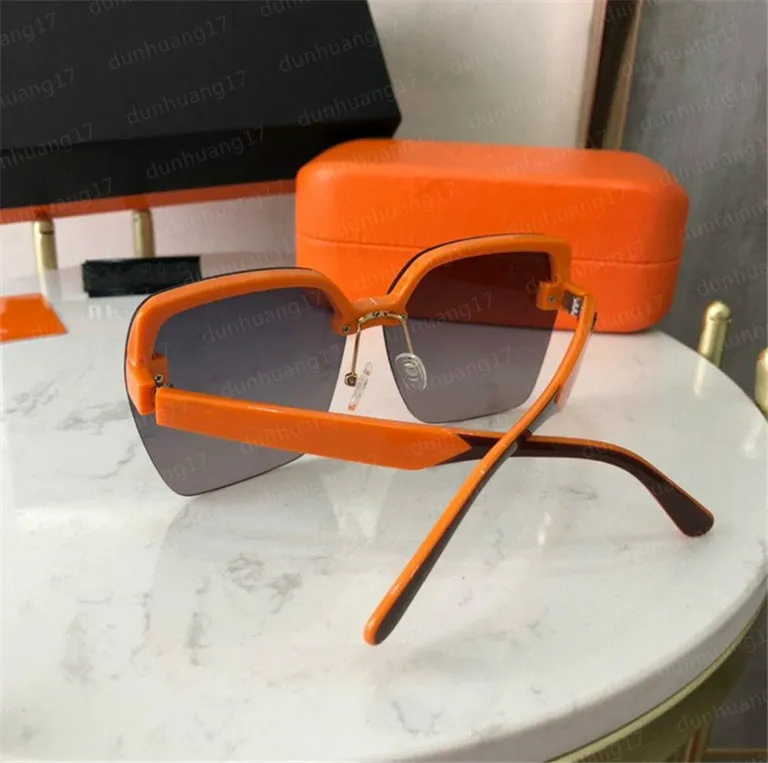 Lyxiga solglasögon klassiska orange modemärke glasögon designer laser logotypglasögon sommar utomhus kör strand uv400 solglasögon220y