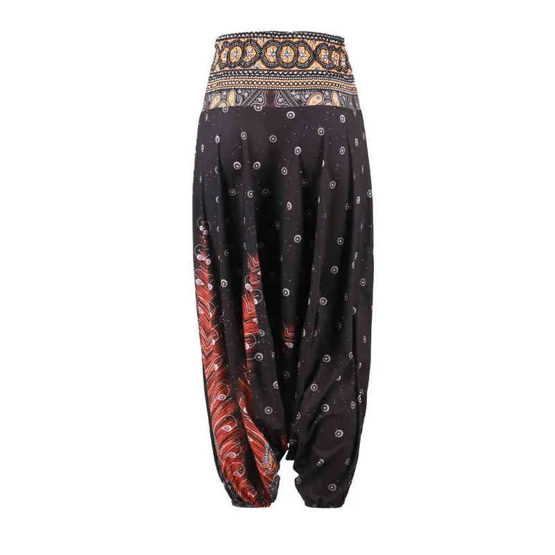 Harem Hippie Pants for Women's Yoga Floral Boho Genie Aladdin Odzież H1221