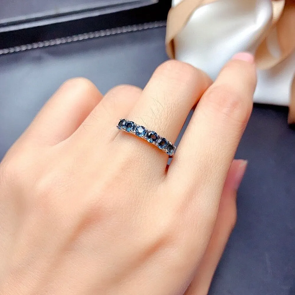 Chic vert bleu topaze cristal Zircon diamants pierres précieuses anneaux pour femmes or blanc argent couleur Fine mode bijoux accessoire4147146