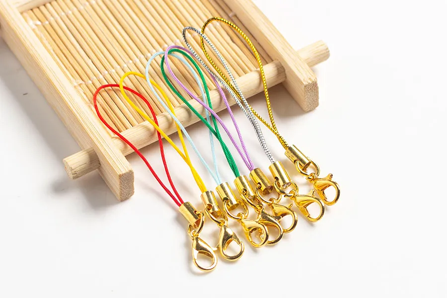 100 stuks mobiele telefoon touw karabijn gouden lanyard diy handgemaakte accessoires connector haak sluiting making1957844