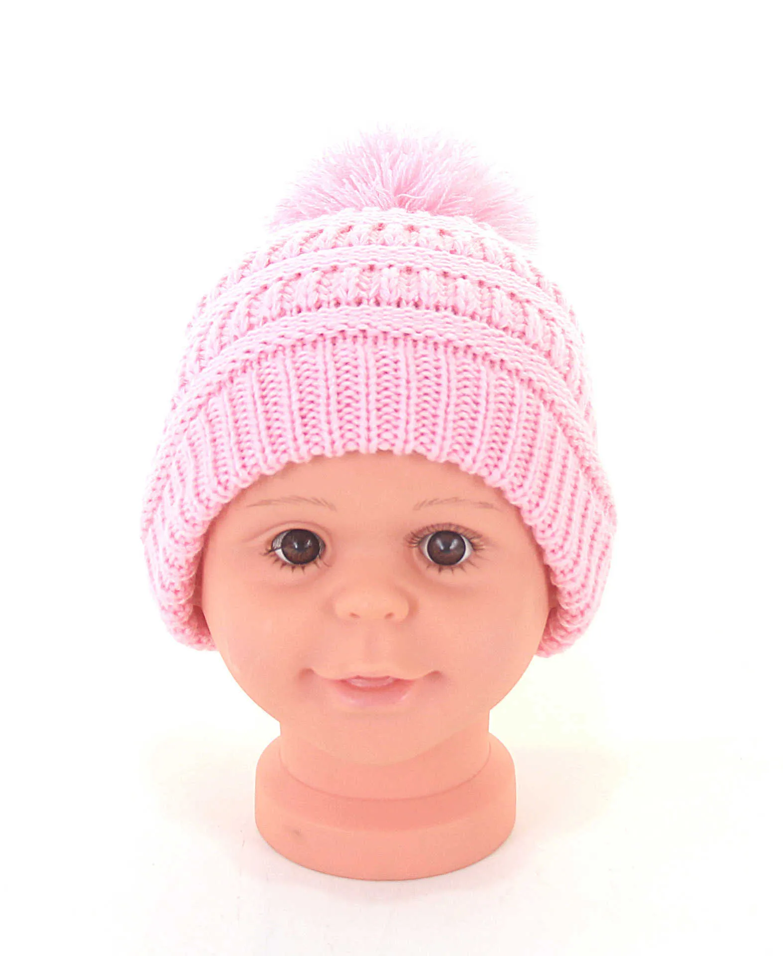 Winter Solid Confetti Color Baby Kids Beanies Crochet Knitted Slouchy Skull Cap Chunky Knit Stretch Pom Pom Beanie Hat Boys Girls Sport Ski Hats Earmuff H10IW3C