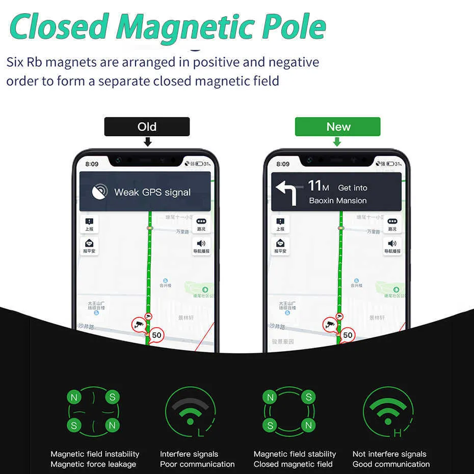 Soporte magnético Universal para teléfono de coche, soporte para iPhone 11X8 7 6, Huawei, Samsung, soporte magnético para teléfono inteligente, GPS