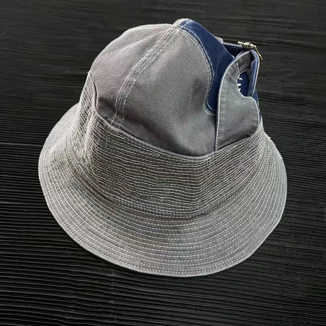 Canvas Bucket Hats Men Women High Quality Solid Vintage Caps Top Logo Adjustable Wash Make Old Hats253M
