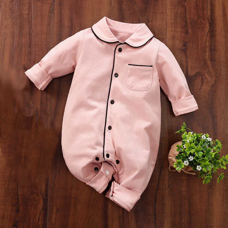 Primavera Outono Roupas Infantil Bebê Algodão Romper Roupa Roupa Boy Nascido 210528