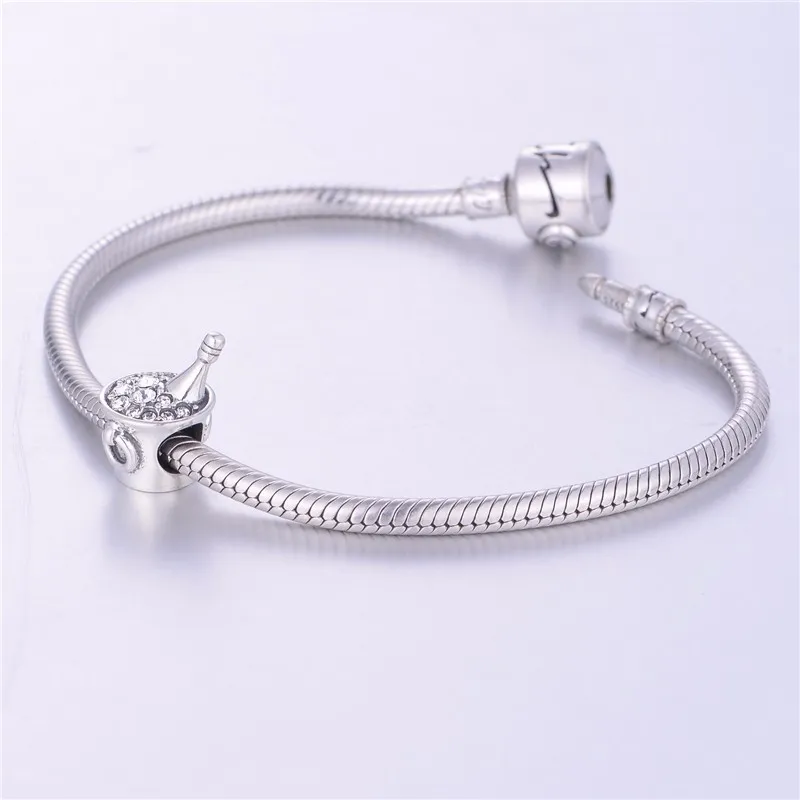 Charme de liqueur de glace 925 perles en argent pur accessoire Bracelet à bricoler soi-même bracelet bracelets faits à la main pendentif GW bijoux fins T048H20
