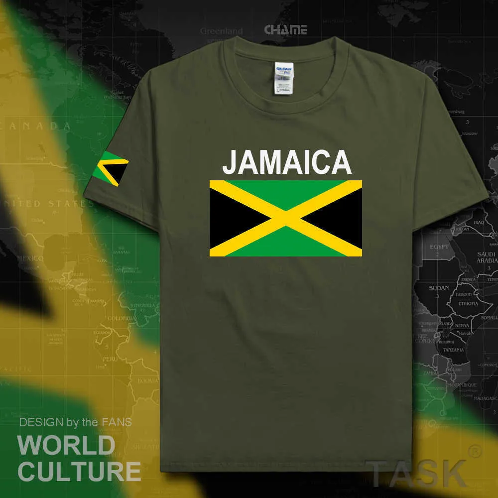Jamajka męska koszulka modne koszulki drużyna narodowa tshirt 100% bawełniana koszulka siłownie odzież koszulki kraj sportowy JAM jamajski X0621