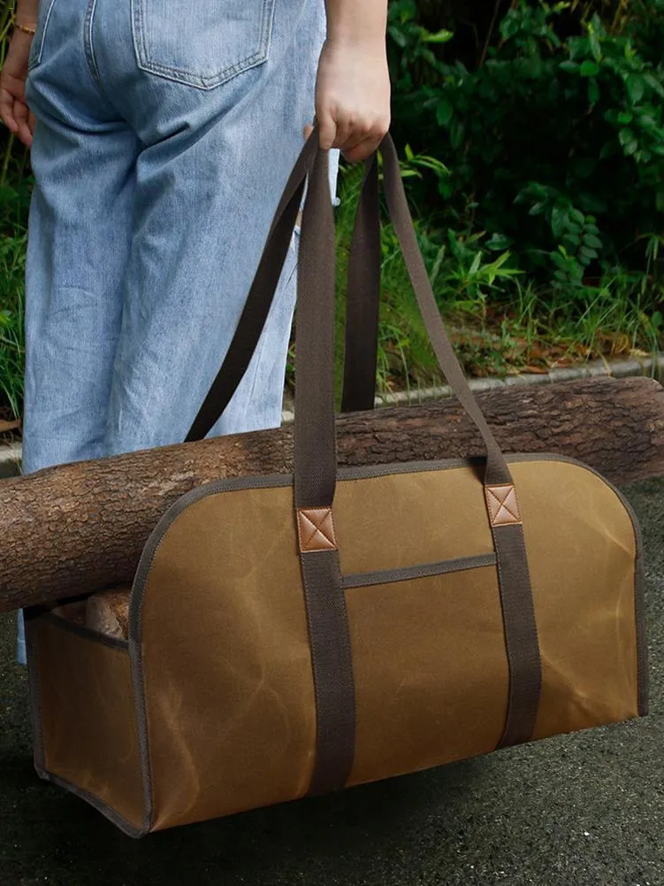 أكياس تخزين حقيبة قماشية محمولة مع مقبض سجل سلة خشب النار المحمولة الحمل المنظم للأدوات الناقل 275R