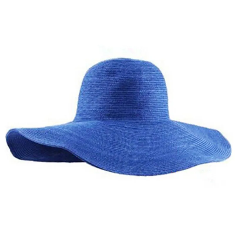 Chapeau de plage pliable à Large bord pour femmes, casquette de paille solaire, cadeau, livraison directe, C30813 Hats284M