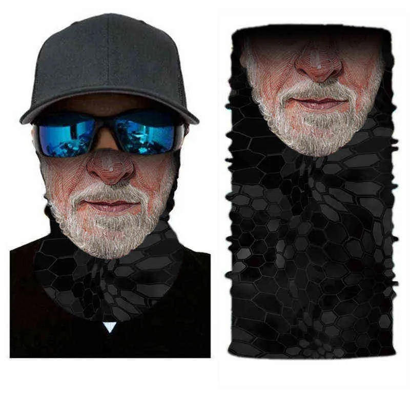 Outdoor Sport Seamless Bandanas Neck Warmer Buffe Face Shield Motorcykel Cykling Balaclava Headband Mask Vandring Fiske Scarf Y1229