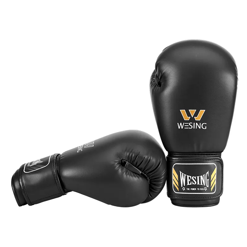 Wesing Professional Boxing Gloves Sanda Training Competition Vuxen Punching Mitts Black Luva Muay Thai Guantes de Boxeo 220222