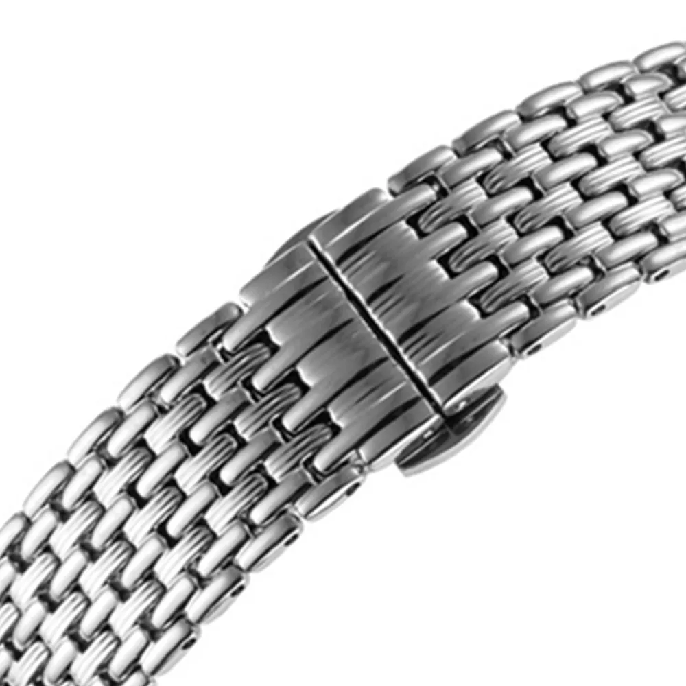 12 14 16 18 20 22mm cinturino orologio cinturino ultra sottile accessori cinturini in acciaio inossidabile solido Chiusura con fibbia pieghevole