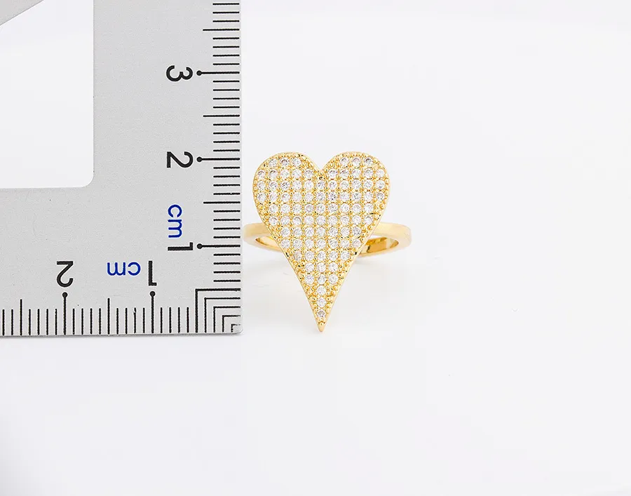 Acquista 2021 Anelli A Forma Di Cuore Di Moda 6 Stili Le Donne Anello Regolabile Color Oro Miglior Regalo Di Gioielli Anniversario Di Matrimonio