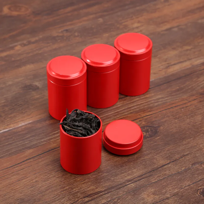 mini estanho caixa de armazenamento pequeno café caddie armazenamento frasco quadrado selado chá folhas de ferro embalagem caixa chinesa estilo recipiente