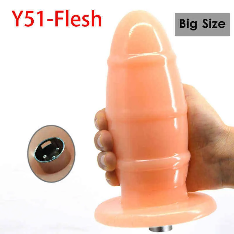 Nxy Anal Toys Advanced Super Big Sex Machine Attachment 3xlr Accessories Rugby Dildo Plug for Women Man Y51 1218