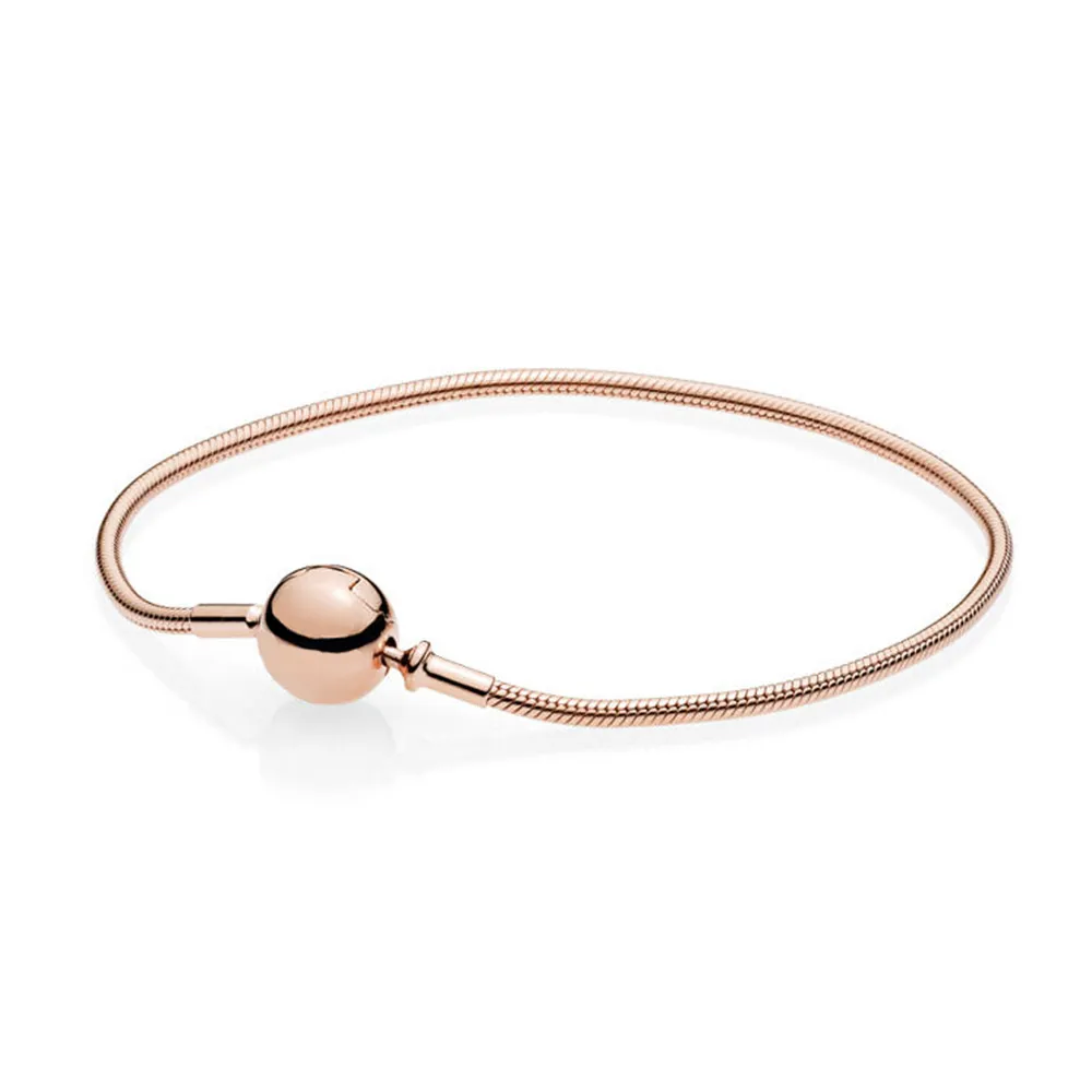 Hoogwaardige mode zilveren open kralen rosé goud armband charme originele S925 sterling zilveren dame diy sieraden romantisch cadeau 2103325Q