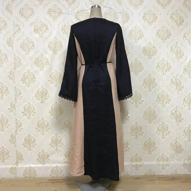 Nowy projektant muzułmańska haftowana sukienka Abaya Elegancka koronkowa moda sprzedaje dobrze etniczne ubrania