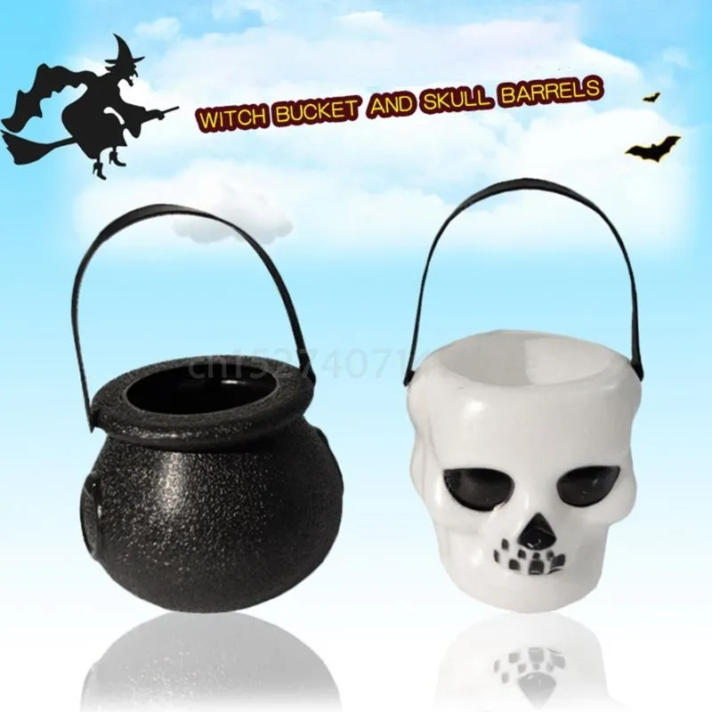 20 stks Mini Snoep Ketels Heks Skelet Ketel Houder Pot voor Halloween 210325204A